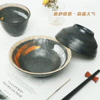 密胺復古日式麻辣燙拉面碗湯碗仿瓷大號螺螄粉碗創意牛肉面碗商用