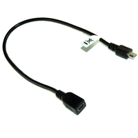 fujiei USB2.0訊號轉接線 Micro B公-Mini USB母 25cm MicroB 轉mini 5pin