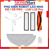 Phụ Kiện Robot Hút Bụi D9/D9 Pro/D9 Max, L10/L10 Pro, Mova L600 - Màng Lọc Hepa, Phụ Kiện Chổi, Khăn