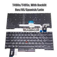 Rus US Spanish Latin Keyboard for Lenovo ThinkPad T490S T495S With Backlit
