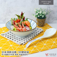 【堯峰陶瓷】日式餐具清新淡雅 7吋螺紋碗 單入 湯碗 丼飯碗 | 套組餐具系列 | 餐廳營業用