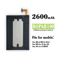 2600mAh BOP6B100 Battery For HTC One 2 M8 E8 M8x M8 831C M8SW Phone Replacement Lithium Battery