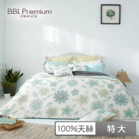 【BBL Premium】100%天絲印花床包被套組-幸福蒲公英(特大)