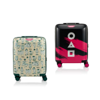 【AMERICAN TOURISTER 美國旅行者】SQUID GAME魷魚遊戲聯名18吋輕量PC+ABS防盜拉鍊行李箱/登機箱(多色可選)