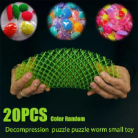 Worm Unpacking Morphing 2024 Worm Big Fidget Toy Fidget Worm Six Sided Pressing Stress Relief Squishy Worms Stress Relief Toys
