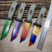 CS GO Real Ursus Knives Integrated Rubber Handle Strike Tactical Sawtooth Fixed Blade Hunting Straight Camping Knife