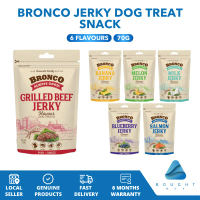 Bronco Jerky Dog Treat Snack 70g Available in 6 Flavors Banana Blueberry Grilled Beef Melon Milk Del