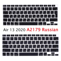 Soft for Macbook Air 13 2020 touch ID A2179 Russian EU US Keyboard Cover Silicon For Macbook Air 13 2020 Russian Keyboard Skin