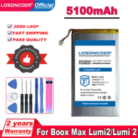 LOSONCOER 5100mAh For BOOX Max Lumi2 Battery For BOOX Max Lumi 2 And 3, 3 wire