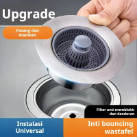 Wastafel dapur memantul inti wastafel menguras filter anti-bau anti-penyumbatan menguras air stainle