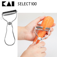 asdfkitty*貝印 304不鏽鋼刨刀/削皮刀/蔬果刮皮器 SELECT 100 日本正版商品