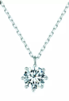 B-CODE BYF1006 S925 Silver 0.8 Carat Moissanite Necklace