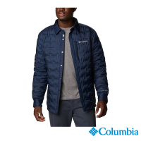 Columbia 哥倫比亞 男款 - Omni-Heat 保暖羽絨650FP襯衫領外套-深藍 UWE77720NY