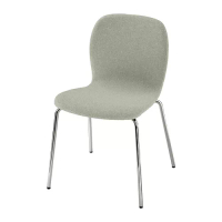 KARLPETTER 餐椅, gunnared 淺綠色/sefast 鍍鉻