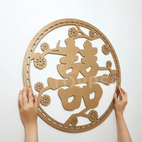 SHUANG XI / DOUBLE HAPPINESS BACKDROP SIGN / DEKORASI SANGJIT /LAMARAN