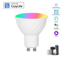 HomeKit LED Spotlight GU10 WiFi Smart App Dimming RGBCW Light Bulb Siri Alexa Google SmartThings Alice Voice Control Home Assist