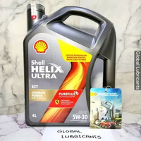 NEW! API SQ! Shell Helix ULTRA ECT 5W-30 4 Liter + Pure Plus Technology (Oli Mesin Bensin/ Diesel/ H
