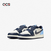 Nike 休閒鞋 Air Jordan 1 Low OG GS 大童 女鞋 Obsidian UNC 深藍 CZ0858-400