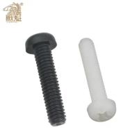 Plastic cross head screw, metric thread, black, white, nylon, cross head, round head bolt l=4-60mm, 100/50/20 pieces, M2.5 m3 M4