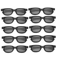 10Pcs Polarized Passive 3D Glasses for 3D TV Real 3D Cinemas for Sony Panasonic 3D Gaming and TV Frame