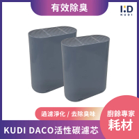 【KUDI庫迪】KUDI DACO廚餘機活性碳濾芯2入 KD-KF3 KD-KF4專用(特製活性碳過濾盒有效除臭)