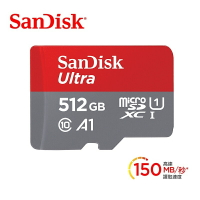 【最高現折268】SanDisk 512GB Ultra Micro SDXC A1 UHS-I 記憶卡150MB/s無轉卡