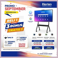 HORION INTERACTIVE FLAT PANEL M6A PRO VERSI 2 75 INCH 6IN1 - HORION SMARTBOARD LED TOUCHSCREEN ANDRO