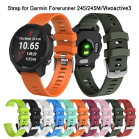 Colorful 20mm Watchbands strap for Garmin Forerunner 245 245M 645 Music vivomove 3 HR Sport silicone Smart watch band Bracelet