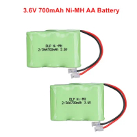 Original Ni-MH 2/3AA 3.6V 700mAh Ni-MH 2/3AA Rechargeable Battery Pack With Plugs For Cordless Phone Free Shipping 3PCS