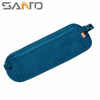 Santo超薄旅遊運動腰包貼身腰包W-02(防扒竊.防偷;YKK拉鍊;雙層拉鍊袋,有效分類卡片及現金)