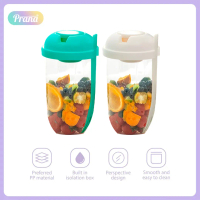 PRANA Botol/Cup Wadah Snack  Salad - Botol Salad Untuk Sarapan Dengan Sendok Garpu Dan Tutup Portabe