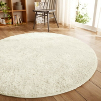 180 CM 圓形 + 200 CM 圓形 高級米白色防滑超柔絲毛地毯 訂做 (客戶訂製款)