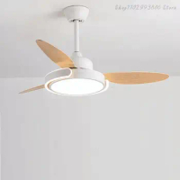 Modern Simple Fan Light 42 52 Inch Frequency Conversion Nordic Ceiling Fan Light Restaurant Creative Ceiling Low Floor Fan Light