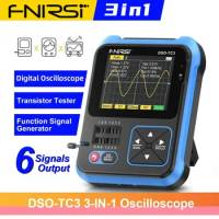 FNIRSI Digital Oscilloscope DSO-TC3 Function Signal Generator Transistor DSO TC3 Multifunction Electronic Component Tester Tool