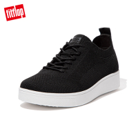 FitFlop RALLY TONAL KNIT SNEAKERS-繫帶針織休閒鞋 女(黑色)