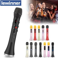 Lewinner L-Series Karaoke Microphone Wireless Speaker 15-30W Portable Bluetooth microphone for phone support record TF play
