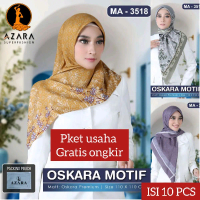 PAKET USAHA ISI 10 BJI HIJAB SGI4 AZARA VOAL PREMIUM MUTIF LC PKING POUCH Kerudung