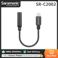 Saramonic SR-C2002 3.5mm TRRS Female to Apple MFi Certified Lightning Microphone Adapter Cable for iPhone iPad iOS Device(6cm)