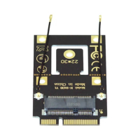 CY NGFF M.2 Key-A to Mini PCI-E PCI Express Converter Adapter for 9260 8265 7260 AC Wifi Bluetooth Wireless Card