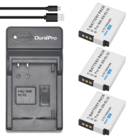 Durapro 3pc EN-EL12 ENEL12 EN EL12 Li-ion Battery 3.7V 1050mAH Batteria +USB Charger for Nikon S8200 S9100 S9200 S9300 P300 P310