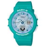 【CASIO 卡西歐】BABY-G 海洋元素運動錶-綠 母親節 禮物(BGA-250-2A)