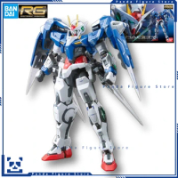 In Stock Bandai RG 1/144 OO Raiser Gundam 1/144 GN-000 O Action Figure GUNPLA Boys Toy Mecha Model Gift Assembly Kit Collectible