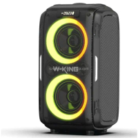 W-KING T9 Pro 120W Power Bluetooth Party Speaker with light, support guitar input and USB, 18000mAh large battery