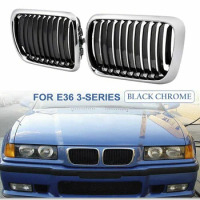 E36 Grill,Black Kidney Front Bumper Kidney Grille Grills For-BMW E36 3-Series 318I 323I 328I M3 1997-1999