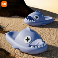 New Xiaomi Summer Home Women Shark Slippers Anti-skid EVA Solid Color Couple Parents Outdoor Cool Indoor Household Funny Shoes