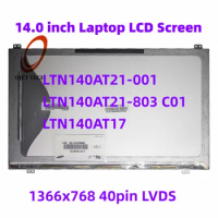 14.0 Inch Laptop LCD Screen LTN140AT21-801 Fit LTN140AT21 803 804 806 For Samsung NP530U4B NP535U4C NP540U4C 1366x768 40pin LVDS