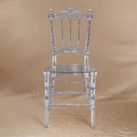 Plastic Dining Wedding Chair Kitchen Wedding Event Wholesale Party Chiavari Chair Throne Transparent Dressing Chaise