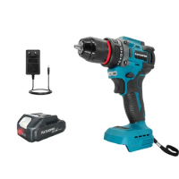 10mm Electric Brushless Drill 2-Speed Self-locking Cordless Drill Screwdriver 60-100Nm Torque Power Tools For Makita 18V Battery
