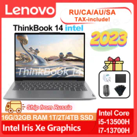 2023 Lenovo ThinkBook 14 Laptop Intel Core Iris Xe i5-13500H/i7-13700H 16GB/32GB RAM 1TB/2TB/4TB SSD 14-inches 2.2K Notebook PC