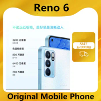 Original Oppo Reno 6 5G Smart Phone Fingerprint 64.0MP Dimensity 900 65W Charger 6.43" 90HZ Android 11.0 Screen Fingerprint OTA